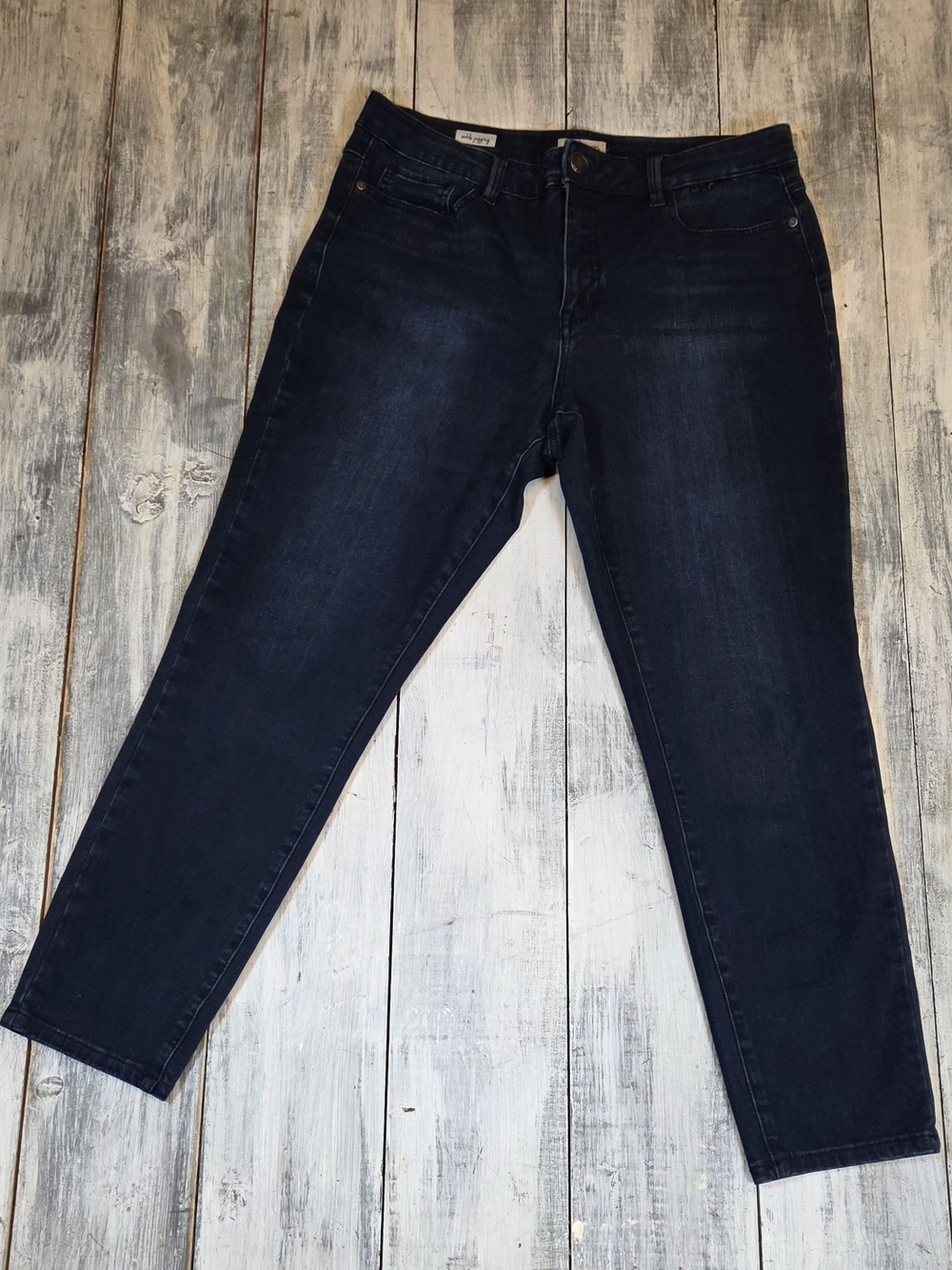 Tribal Jeans Women's Dark Indigo Ankle High Rise Jegging Jeans sz 12
